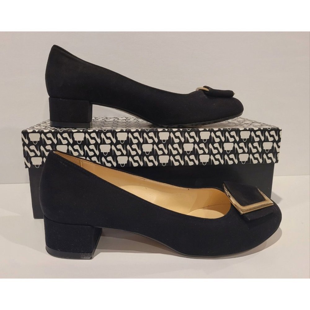 PRIMADONNA COLLECTION WOMEN  EURO 37 KITTEN HEELS BLACK NEW / BOX  08064MI